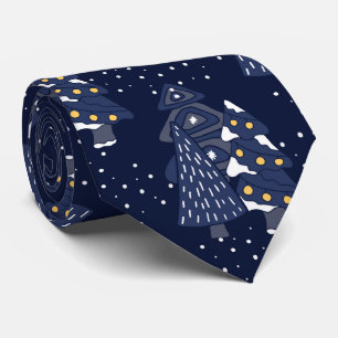 DARK BLUE CHRISTMAS WINTERWALDMONOGRAMM KRAWATTE