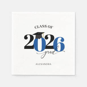 Dark Blue Class of 2025 Graduate Modern Tyopgraphy Serviette