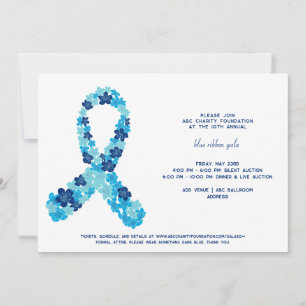 Dark Blue Colorectal Cancer Awareness Fundraiser Einladung