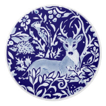 Dark Blue Deh Igel Woodland Animal Floral