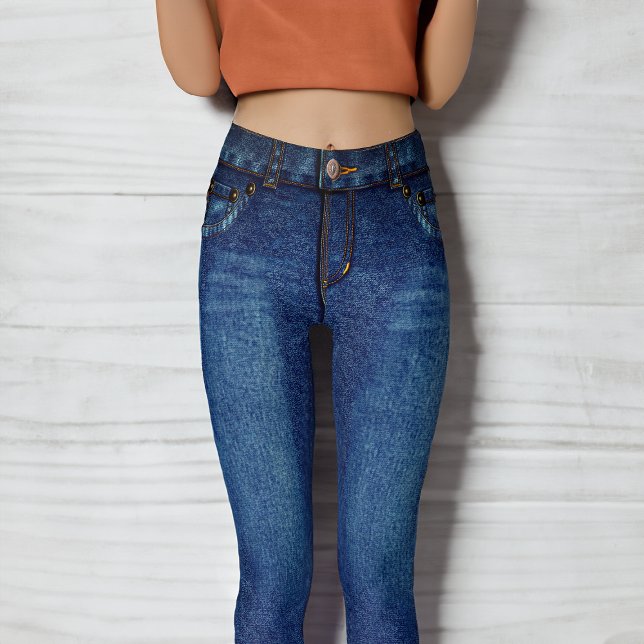 Dark Blue Denim Skinny Jeans Leggings (Von Creator hochgeladen)