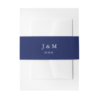 Dark Blue Elegant Wedding Bly Band
