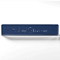 Dark Blue Elegante Moderne Business Namplate