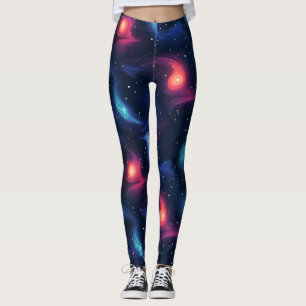 Dark Blue Galaxy Muster Leggings