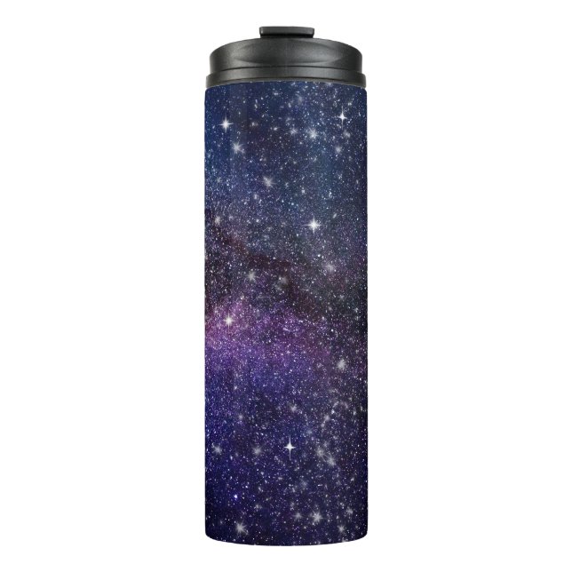 Dark Blue Galaxy Starry Night Thermal Tumbler Thermosbecher (Vorderseite)