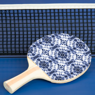 Dark Blue Gefärbte Krawatte Muster Tischtennis Schläger