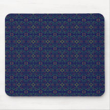 Dark Blue Geometric Mousepad