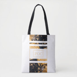 Dark Blue Gold Abstrakt Monogram
