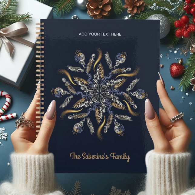 Dark Blue & Gold Midnight Sparkle Stars New Year  Planer (Von Creator hochgeladen)