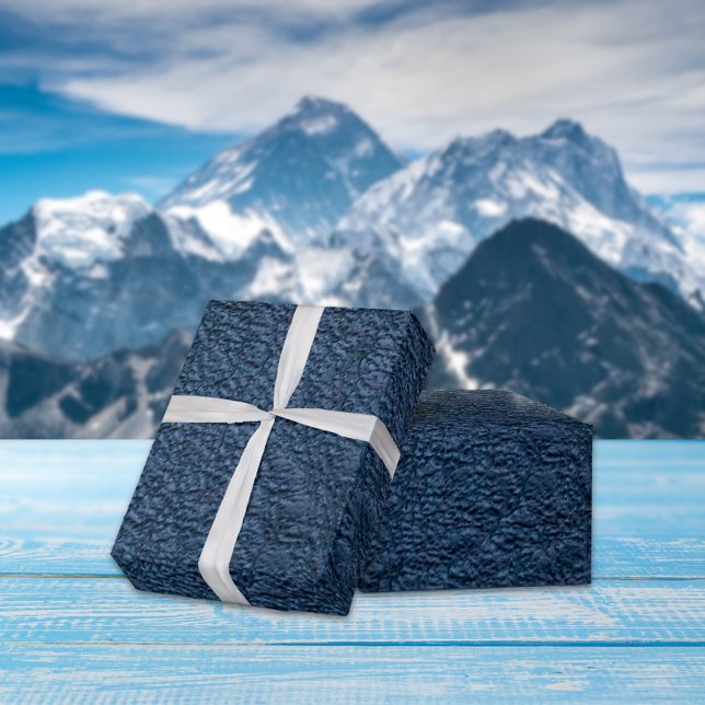 Dark Blue Grain Imitate Leather Geschenkpapier (Von Creator hochgeladen)