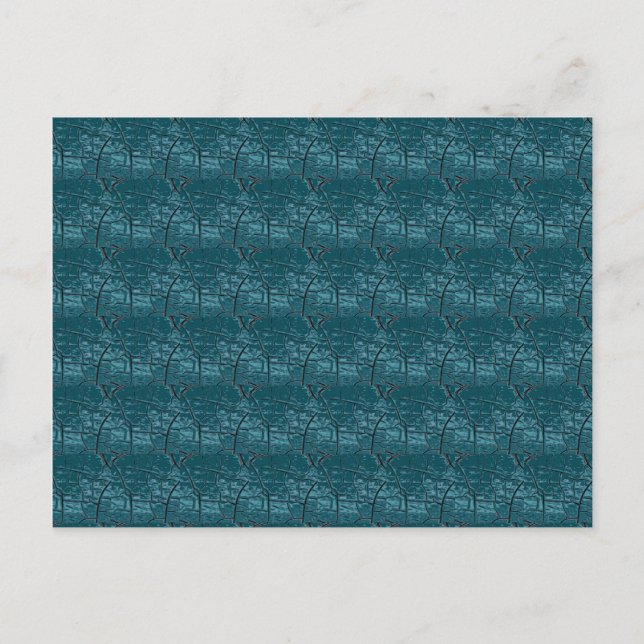 Dark Blue Green Dragon Scales Postcard Postkarte (Vorderseite)