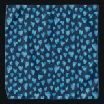 Dark Blue Heart Bandana Halstuch<br><div class="desc">Watercolor Herzdesign auf dunkelblauem Hintergrund. Andere Farben sind verfügbar. Bitte kontaktieren Sie mich für die Anpassung und spezielle Anfragen. c) Zoe Chapman Design</div>