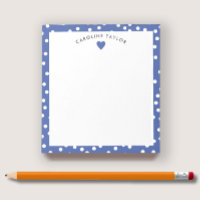 Dark Blue Heart & Dots Niedlich Girly Custom