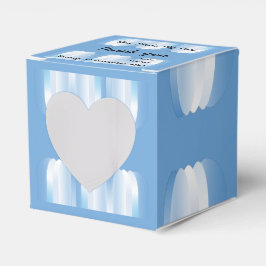 Dark Blue Heart Favor Box Geschenkschachtel