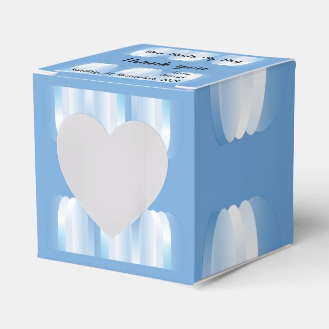 Dark Blue Heart Favor Box Geschenkschachtel (Vorderseite)