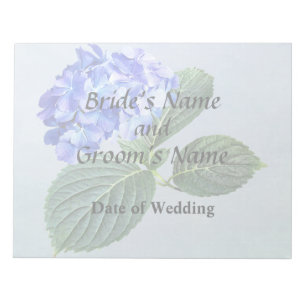 Dark Blue Hydrangea mit Blätter Notizblock