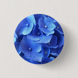 Dark Blue Hydrangeas Button