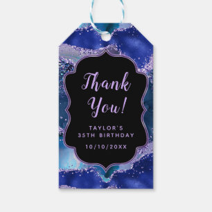 Dark Blue Lila Ocean Agate Geburtstag Vielen Dank Geschenkanhänger