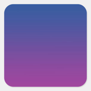 Dark Blue & Lila Ombre Quadratischer Aufkleber