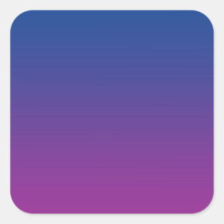 Dark Blue & Lila Ombre Quadratischer Aufkleber