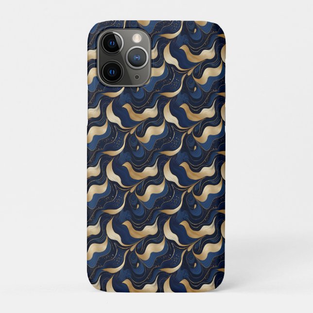 Dark Blue Marbleized Decorative iPhone / iPad Gehä Case-Mate iPhone Hülle (Rückseite)
