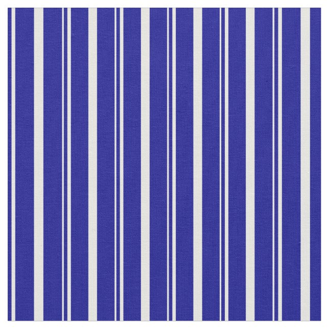 Dark Blue & Minze Cream Lines Muster Stoff (Nahaufnahme)