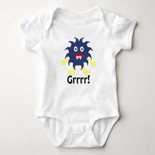 Dark Blue Monster Säugling Outfit Baby Strampler