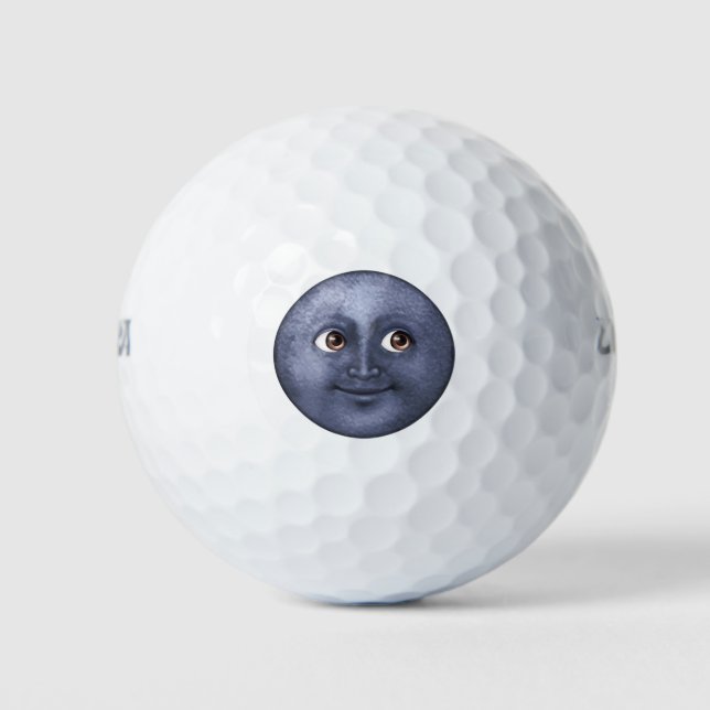 Dark Blue Moon - Emoji Golfball (Vorderseite)
