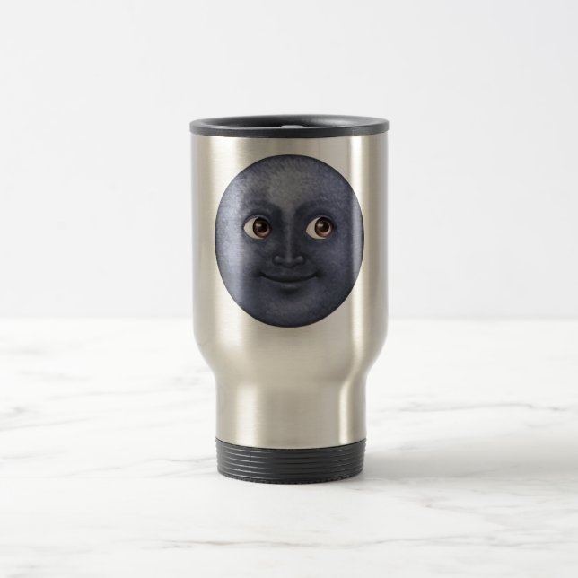 Dark Blue Moon - Emoji Reisebecher (Mittel)