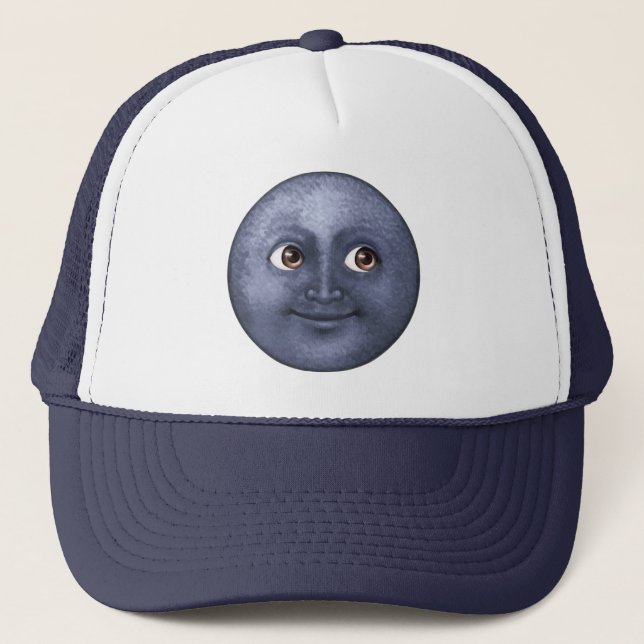 Dark Blue Moon - Emoji Truckerkappe (Vorderseite)