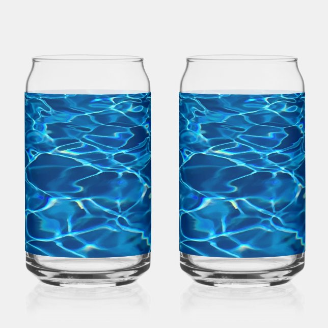 Dark Blue Pool Water Dosenglas (Vorderseite)