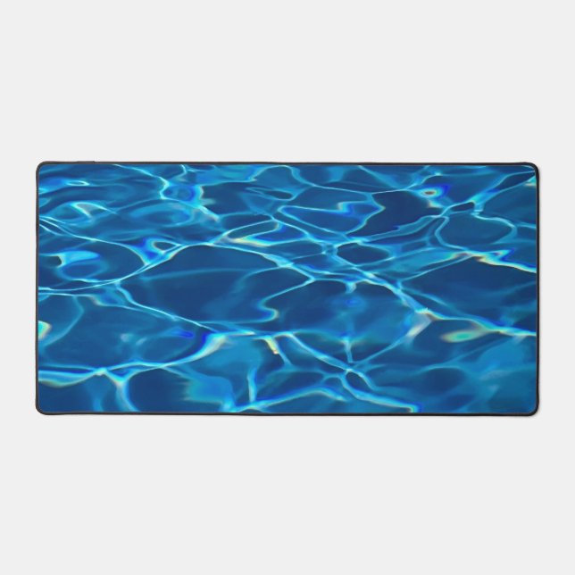 Dark Blue Pool Water Schreibtischunterlage (Vorderseite)