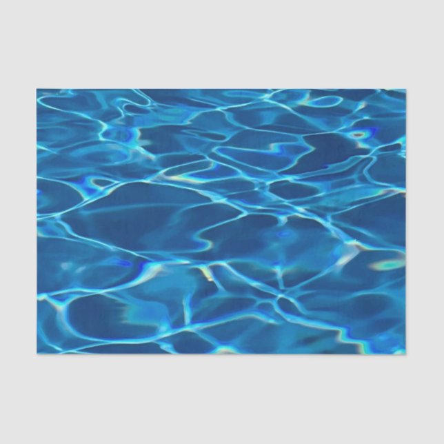 Dark Blue Pool Water Seidenpapier (Vorderseite)