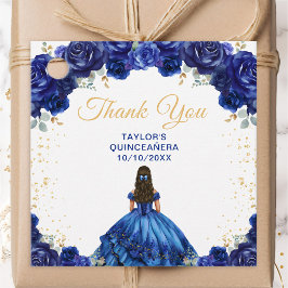 Dark Blue Princess Quinceañera Vielen Dank Geschenkanhänger