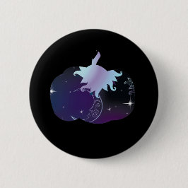 Dark Blue Pumpkin Button
