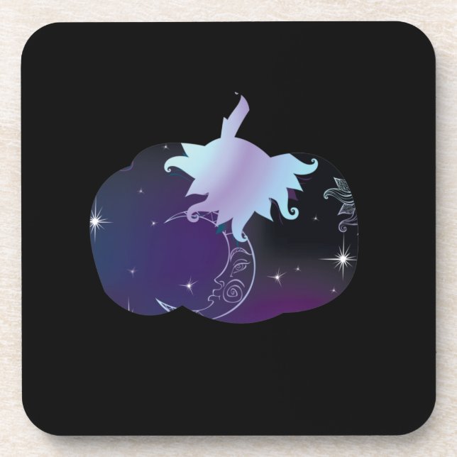 Dark Blue Pumpkin Getränkeuntersetzer (Vorderseite)