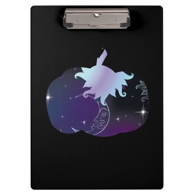 Dark Blue Pumpkin Klemmbrett (Vorderseite)