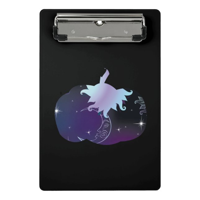 Dark Blue Pumpkin Mini Klemmbrett (Vorderseite)