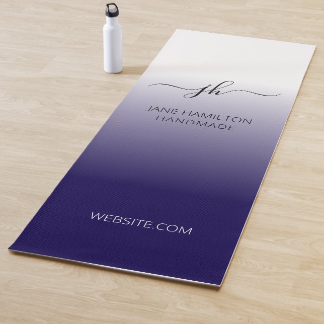 Dark Blue Purple Custom Logo Yogamatte (Beispiel)