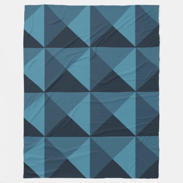 Dark Blue Pyramids Fleecedecke (Vorderseite)