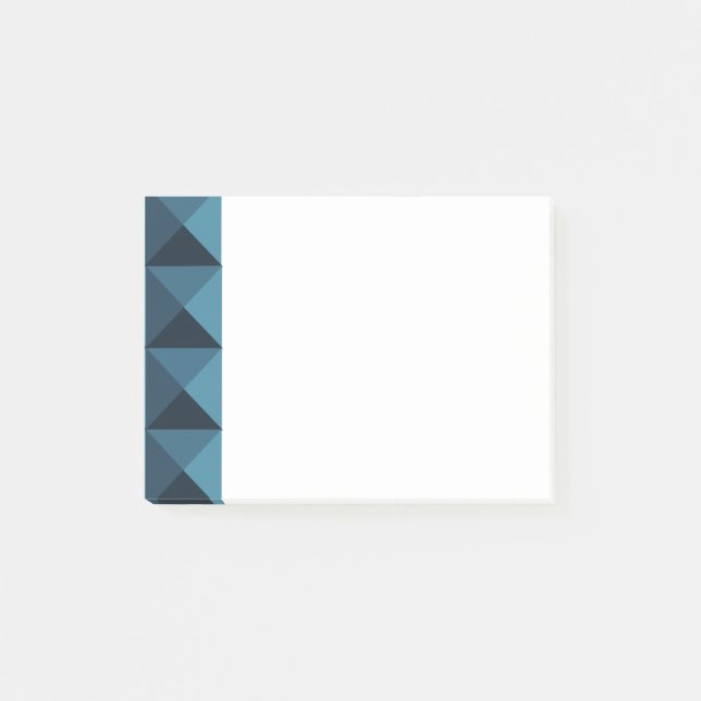 Dark Blue Pyramids Post-it Klebezettel (Vorderseite)
