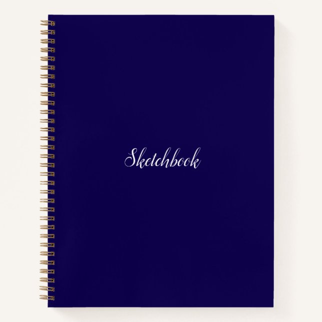 Dark Blue Sketchbook Notizbuch (Vorderseite)