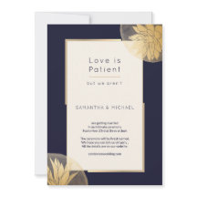 Dark Blue Small Downsize Wedding Liebe ist Patient