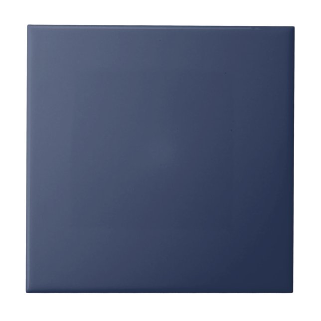 Dark Blue Solid Matches Blue & White Woodland Fliese (Vorderseite)