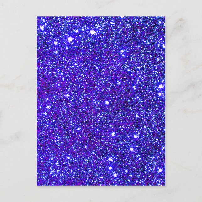 Dark Blue Sparkle Glitzer Night Sky Starfield Star Postkarte (Vorderseite)