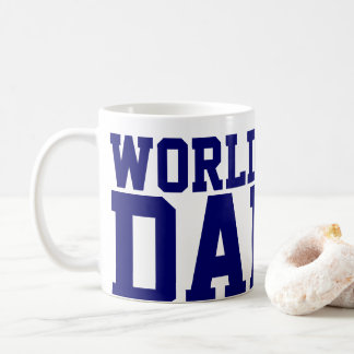Dark Blue Sports Typografy World's Best Daddy Tasse
