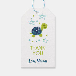 Dark Blue Star Schildkrötengeschenk-Tag Geschenkanhänger