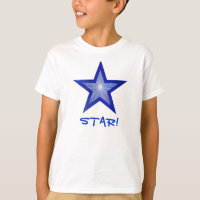 Dark Blue Star 'STAR' Kinder T - Shirt