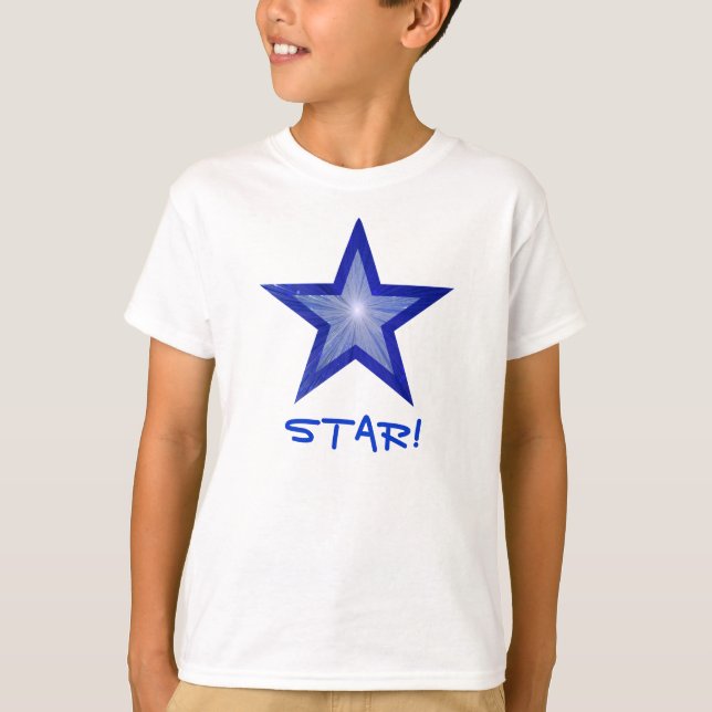 Dark Blue Star 'STAR' Kinder T - Shirt (Vorderseite)