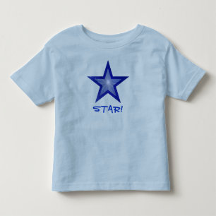 Dark Blue Star 'STAR!' Kleinkind T - Shirt blau